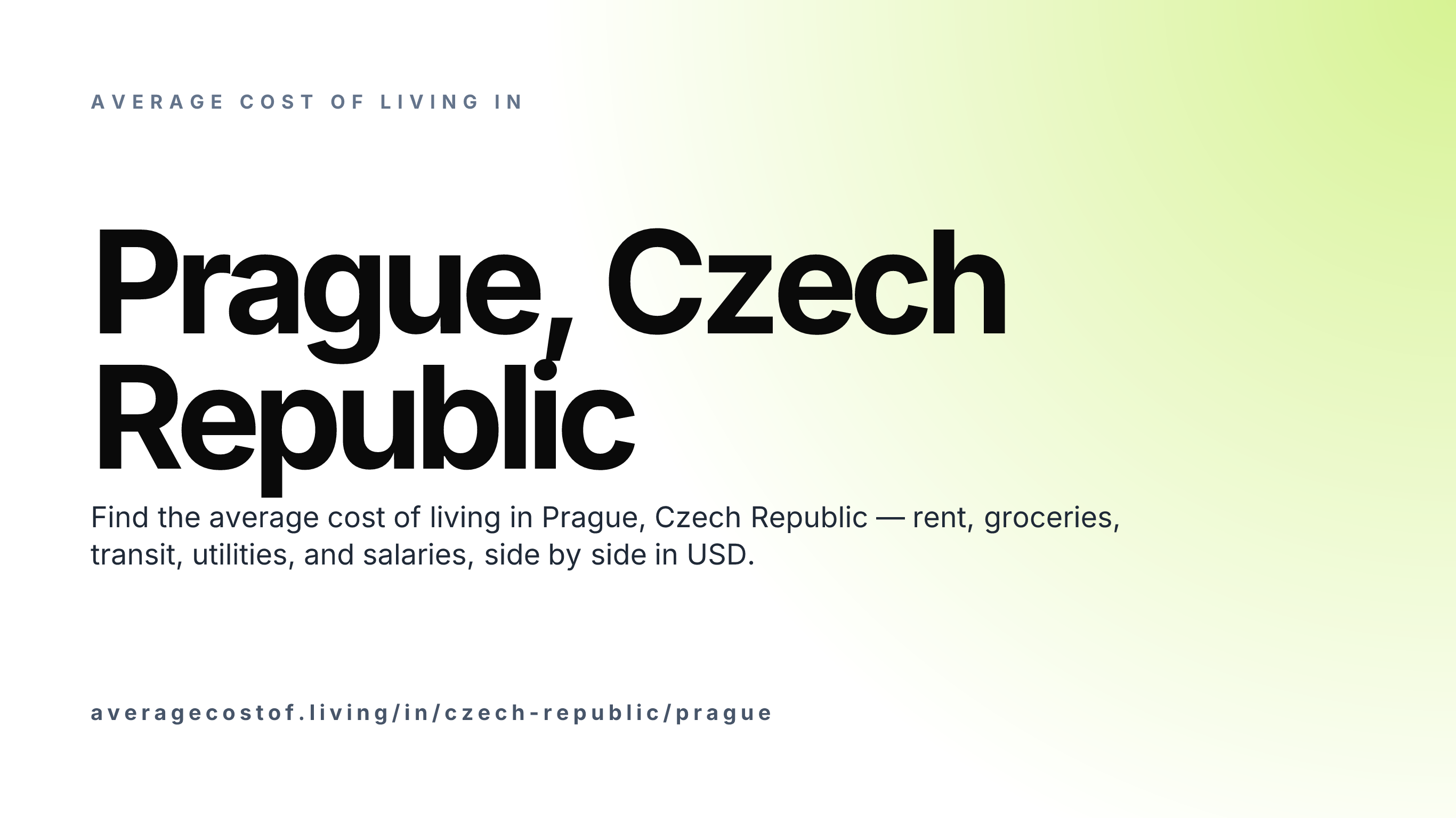 Cost of living in Prague, Czech Republic — monthly rent, food, transport, utilities, and salary breakdown in USD.