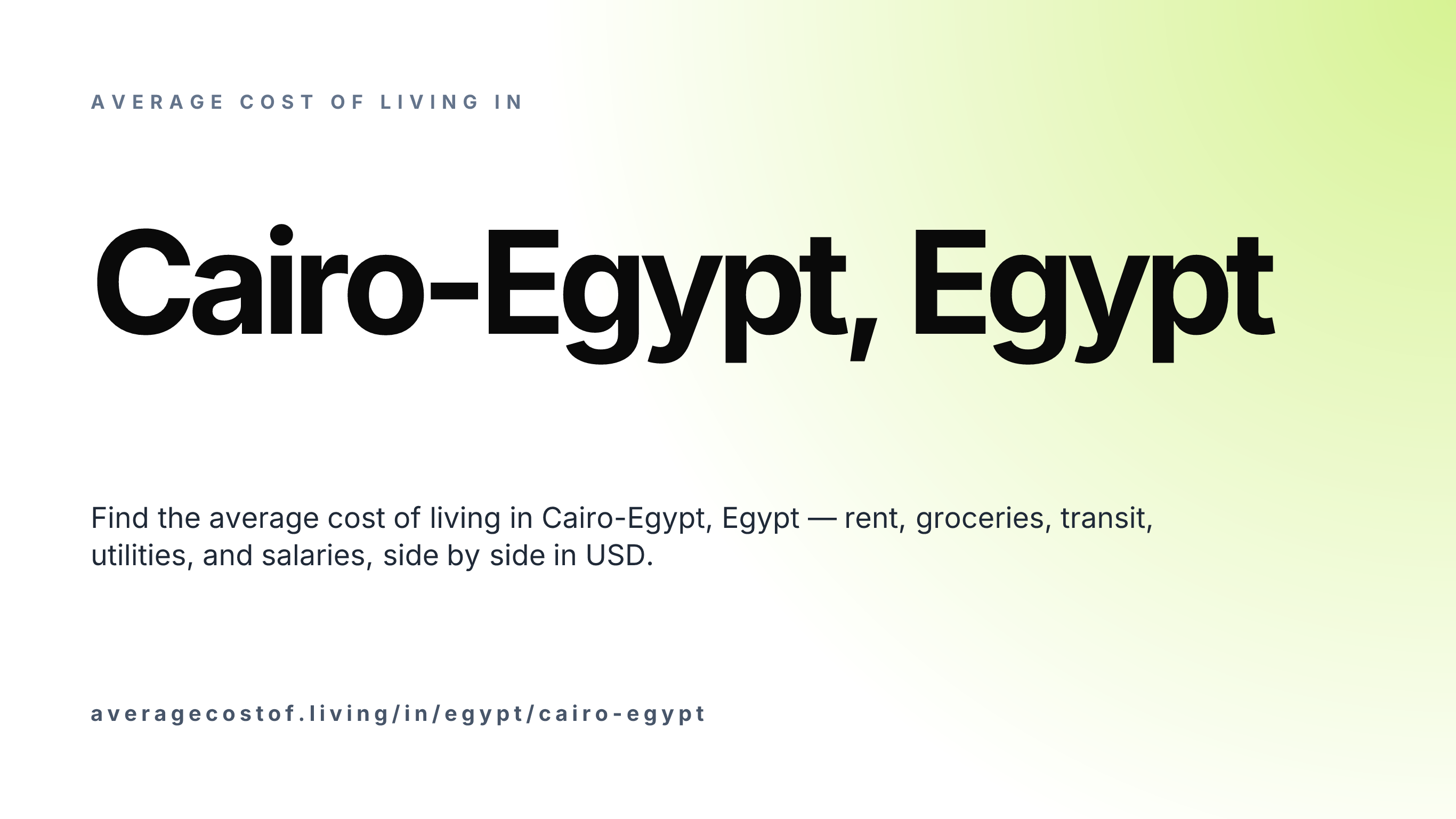 Cost of living in Cairo-Egypt, Egypt — monthly rent, food, transport, utilities, and salary breakdown in USD.