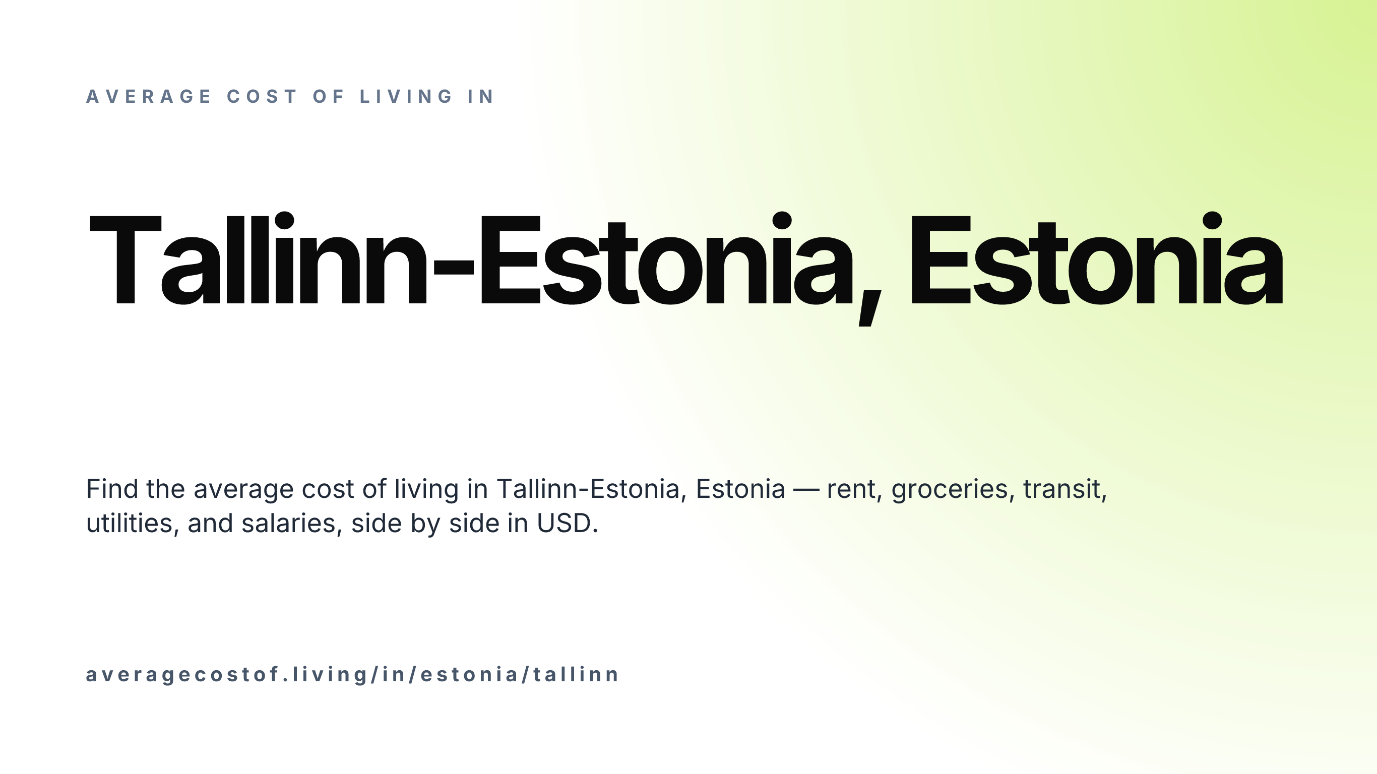 Cost of living in Tallinn-Estonia, Estonia — monthly rent, food, transport, utilities, and salary breakdown in USD.