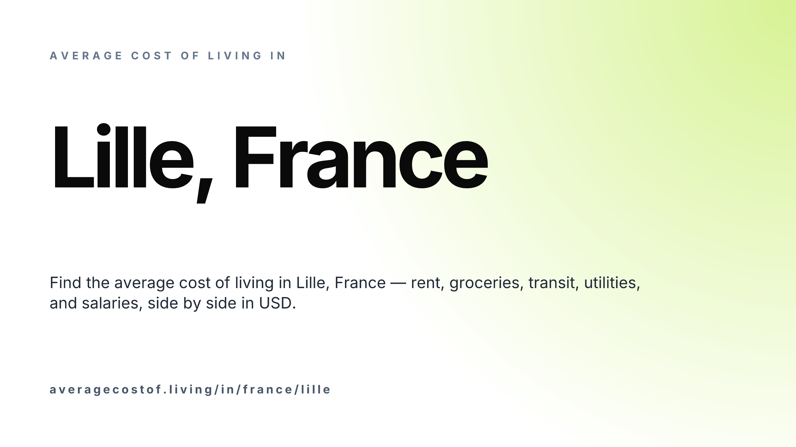 Cost of living in Lille, France — monthly rent, food, transport, utilities, and salary breakdown in USD.