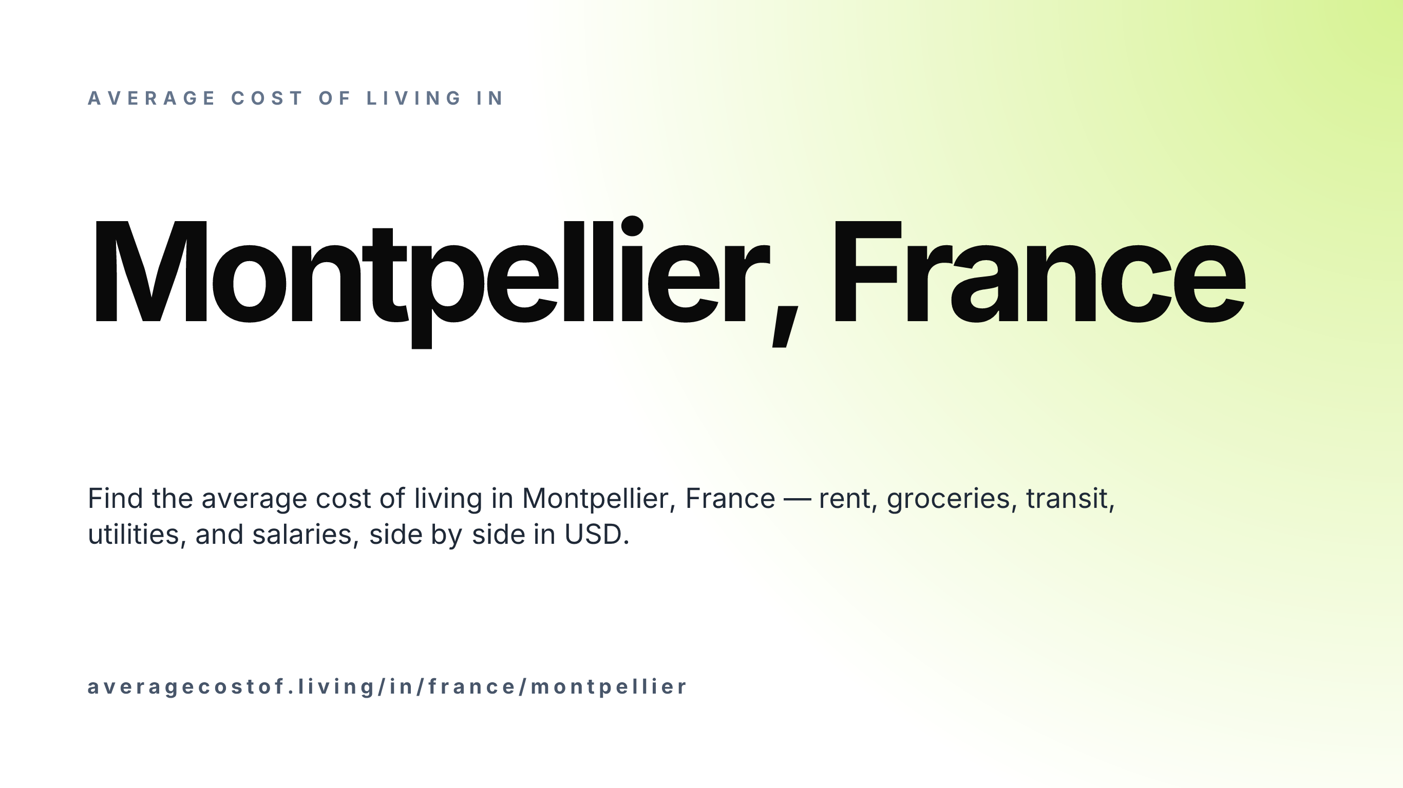 Cost of living in Montpellier, France — monthly rent, food, transport, utilities, and salary breakdown in USD.