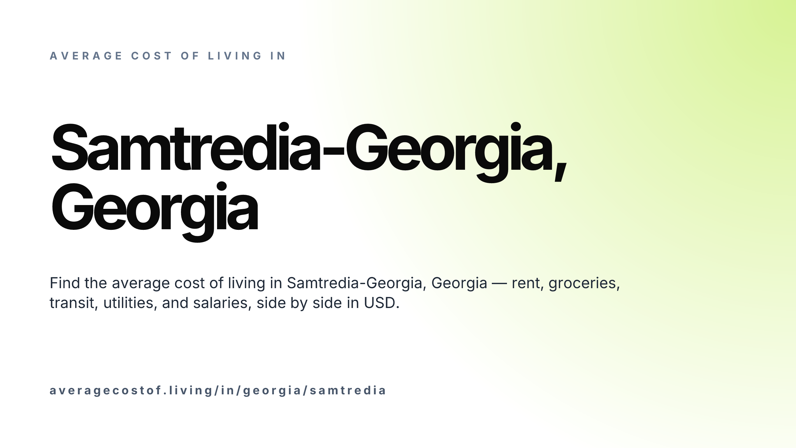 Cost of living in Samtredia-Georgia, Georgia — monthly rent, food, transport, utilities, and salary breakdown in USD.