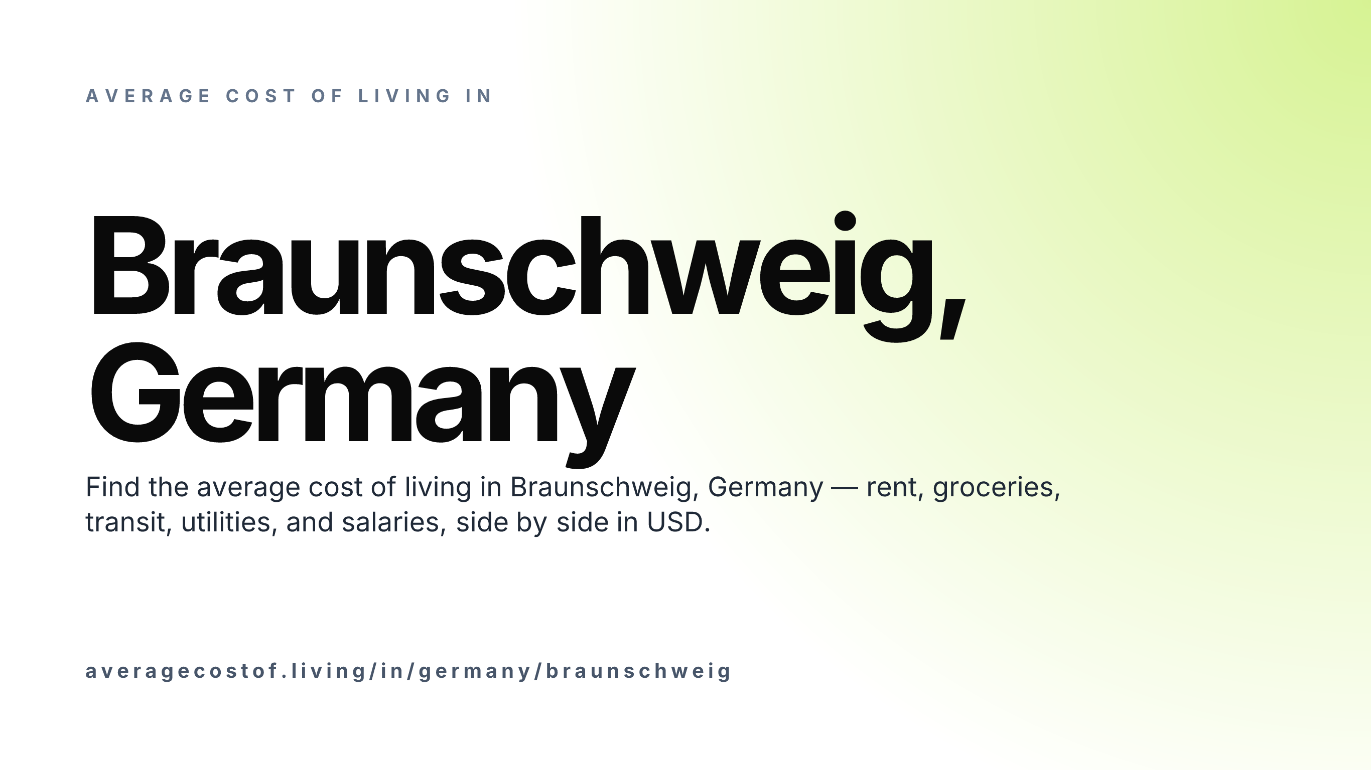 Cost of living in Braunschweig, Germany — monthly rent, food, transport, utilities, and salary breakdown in USD.