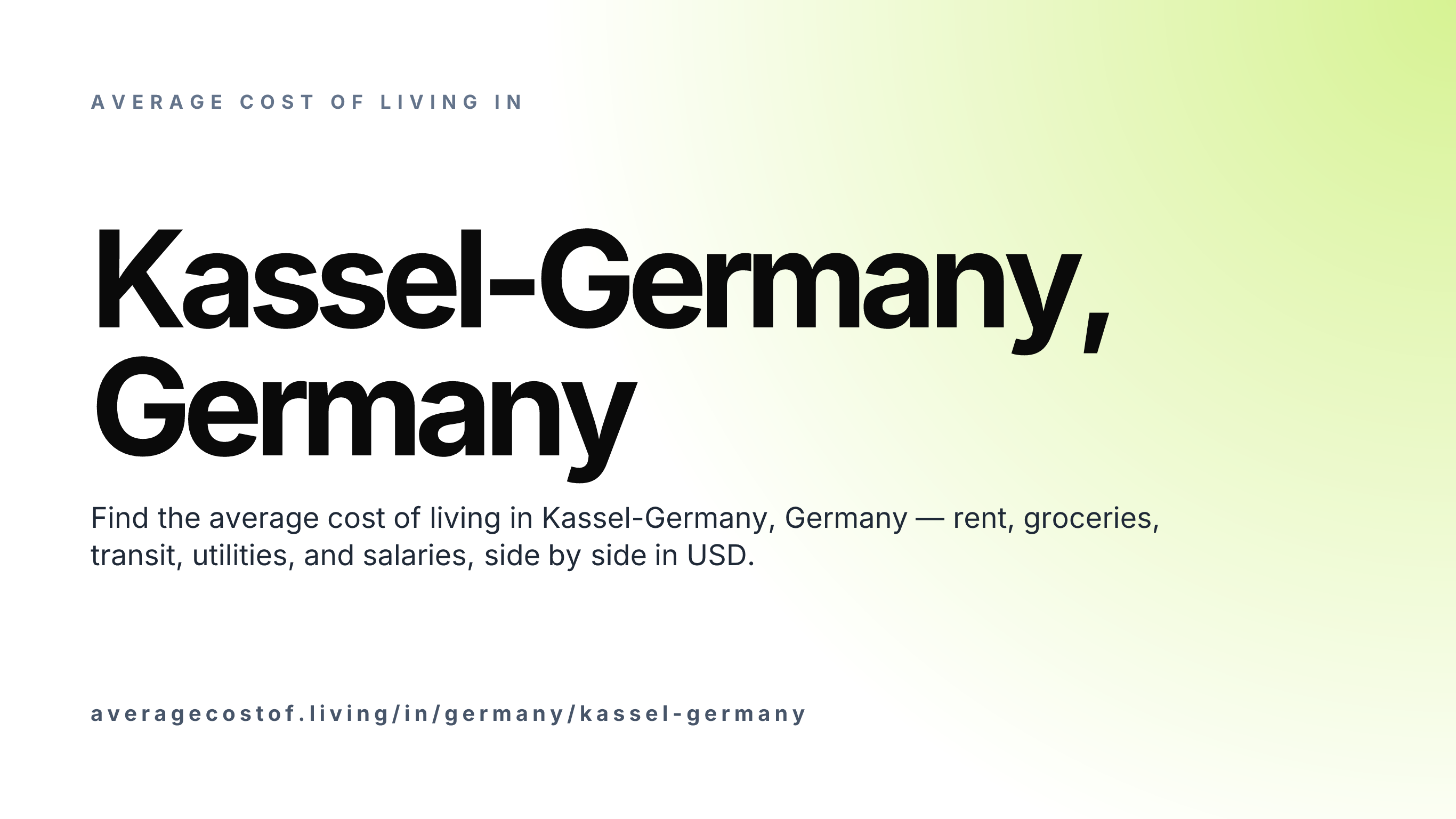 Cost of living in Kassel-Germany, Germany — monthly rent, food, transport, utilities, and salary breakdown in USD.