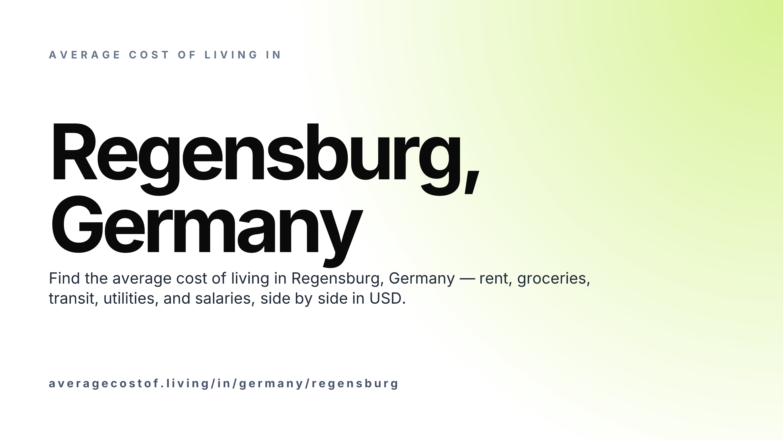 Cost of living in Regensburg, Germany — monthly rent, food, transport, utilities, and salary breakdown in USD.
