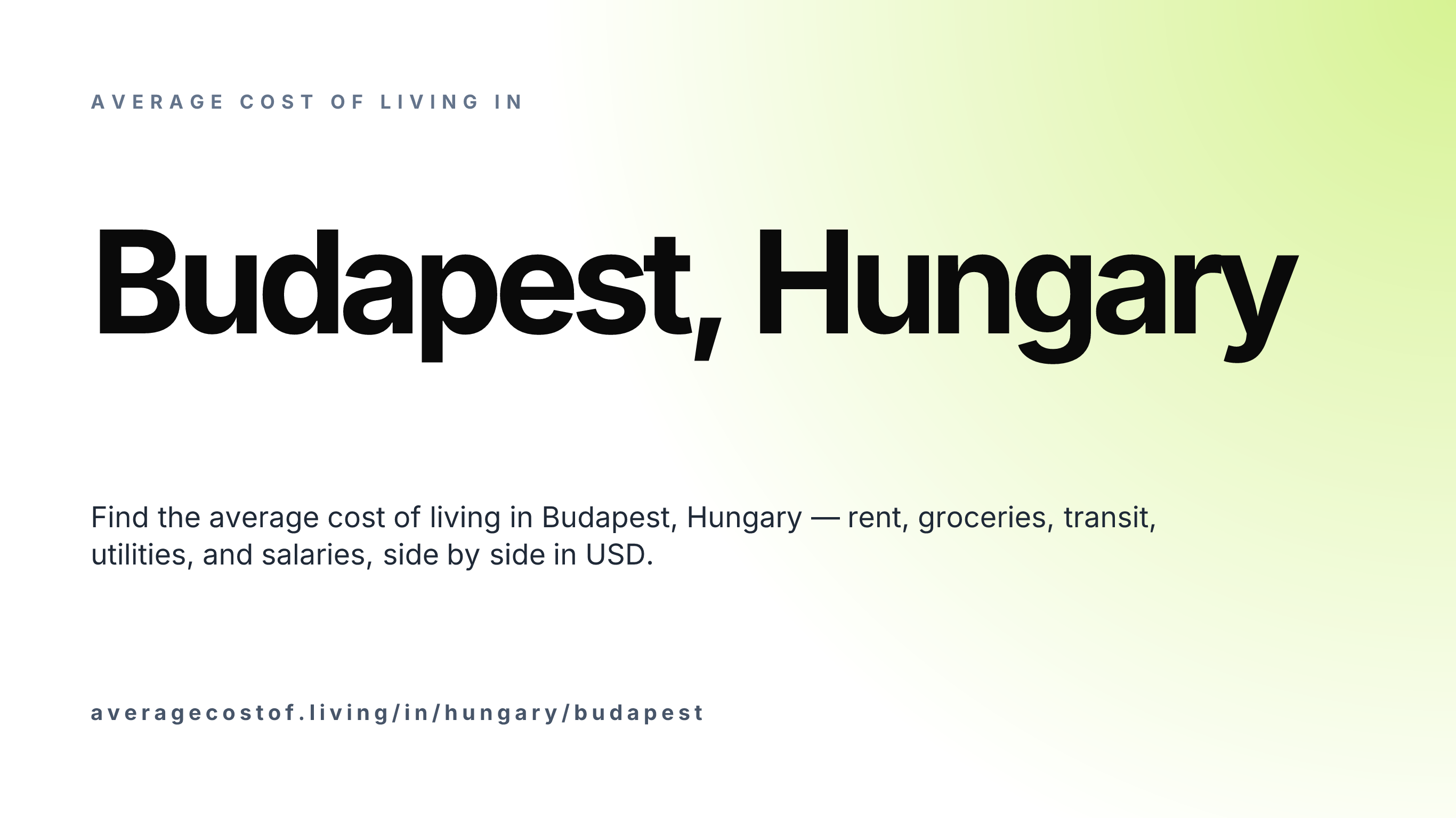 Cost of living in Budapest, Hungary — monthly rent, food, transport, utilities, and salary breakdown in USD.