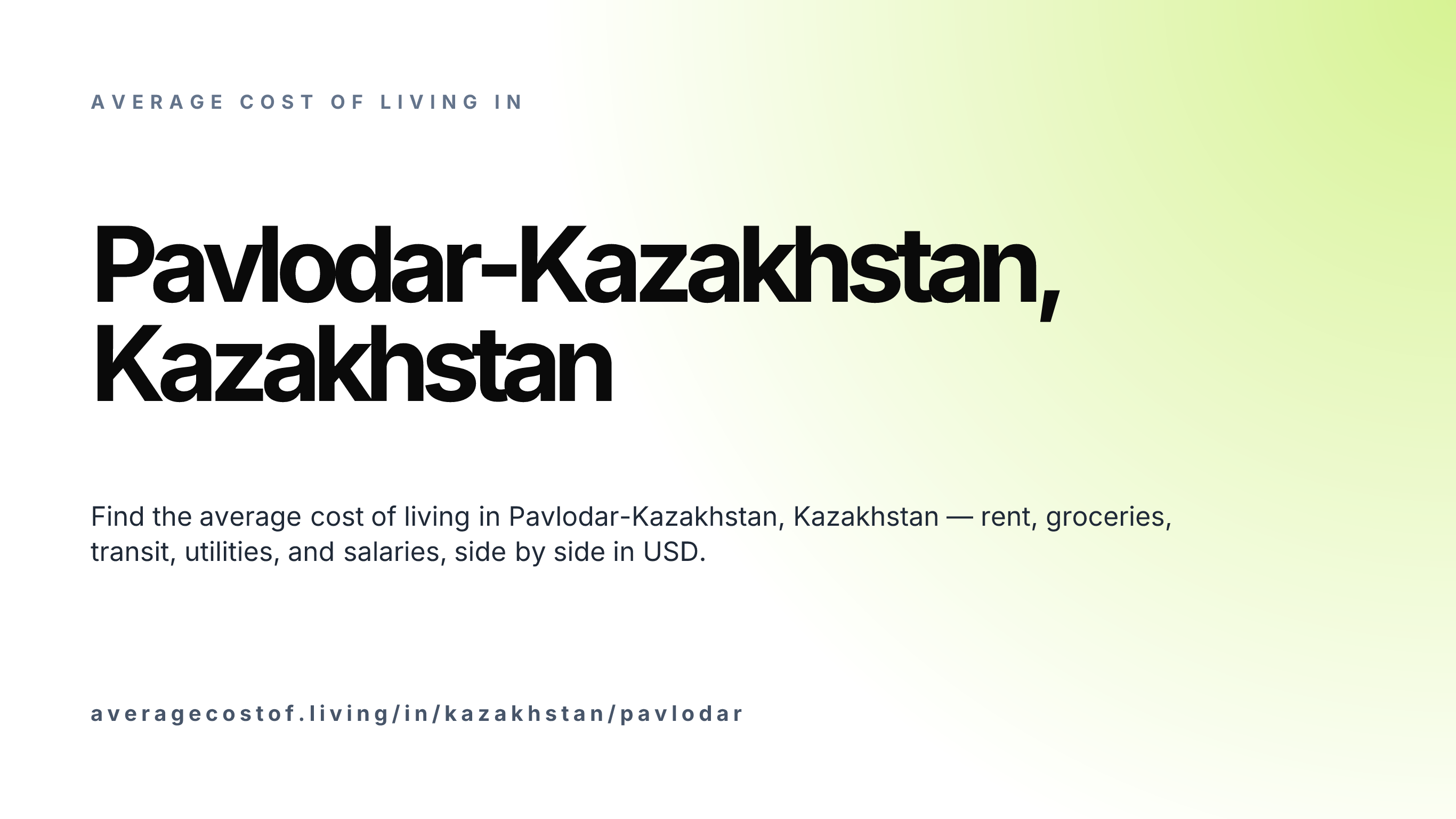 Cost of living in Pavlodar-Kazakhstan, Kazakhstan — monthly rent, food, transport, utilities, and salary breakdown in USD.