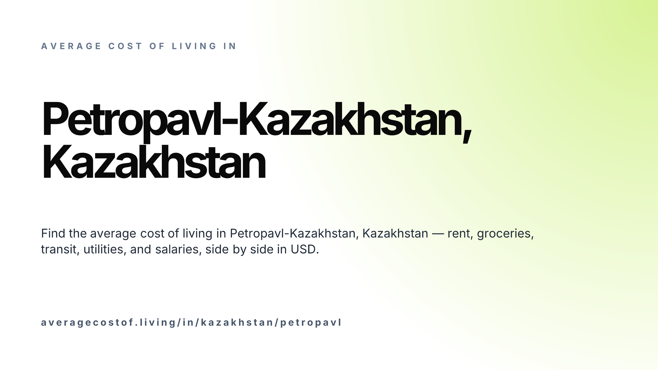 Cost of living in Petropavl-Kazakhstan, Kazakhstan — monthly rent, food, transport, utilities, and salary breakdown in USD.