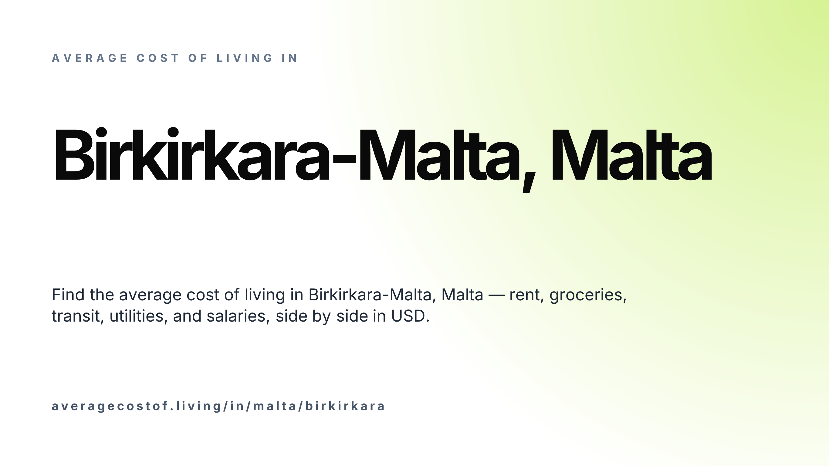 Cost of living in Birkirkara-Malta, Malta — monthly rent, food, transport, utilities, and salary breakdown in USD.