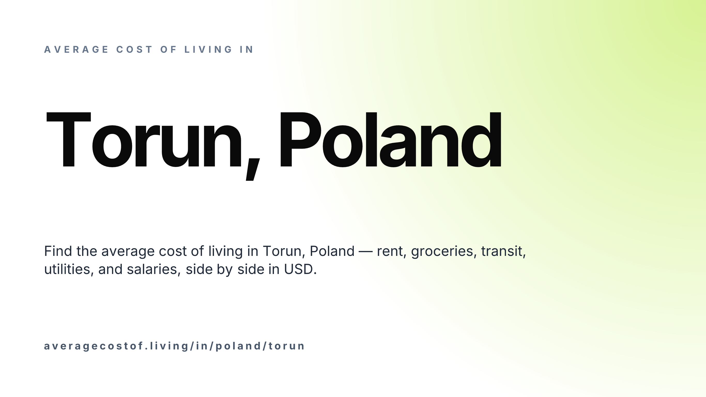 Cost of living in Torun, Poland — monthly rent, food, transport, utilities, and salary breakdown in USD.