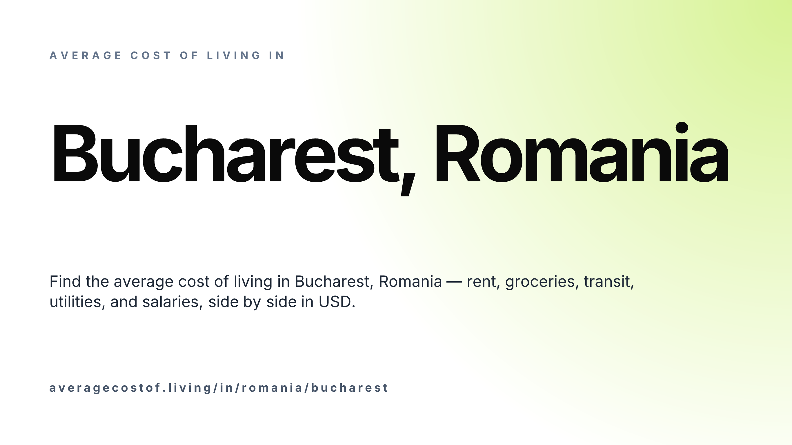 Cost of living in Bucharest, Romania — monthly rent, food, transport, utilities, and salary breakdown in USD.