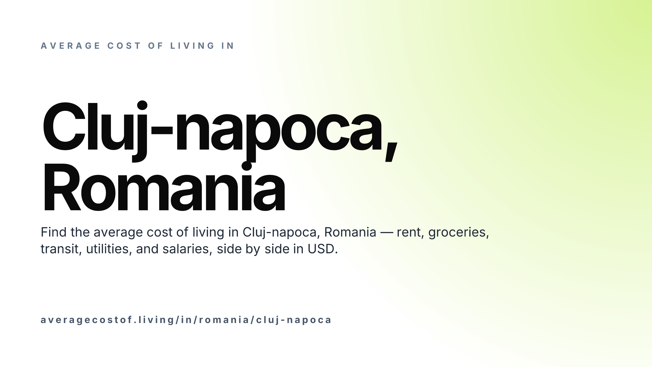 Cost of living in Cluj-napoca, Romania — monthly rent, food, transport, utilities, and salary breakdown in USD.