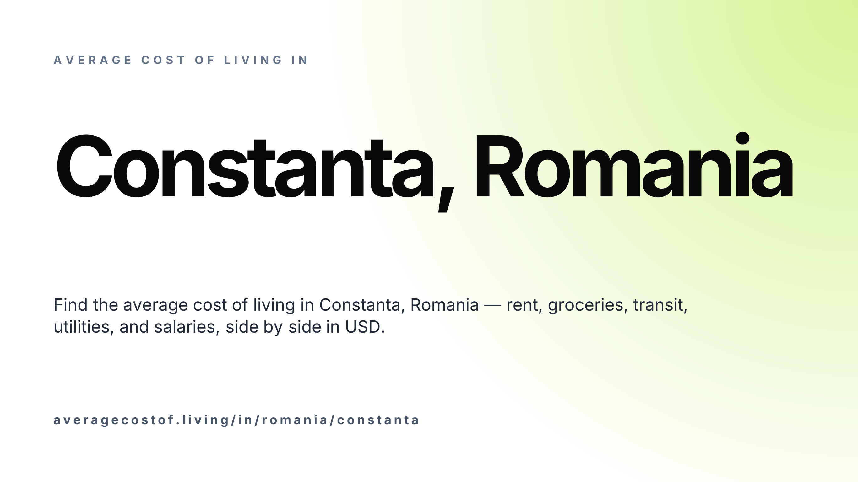Cost of living in Constanta, Romania — monthly rent, food, transport, utilities, and salary breakdown in USD.