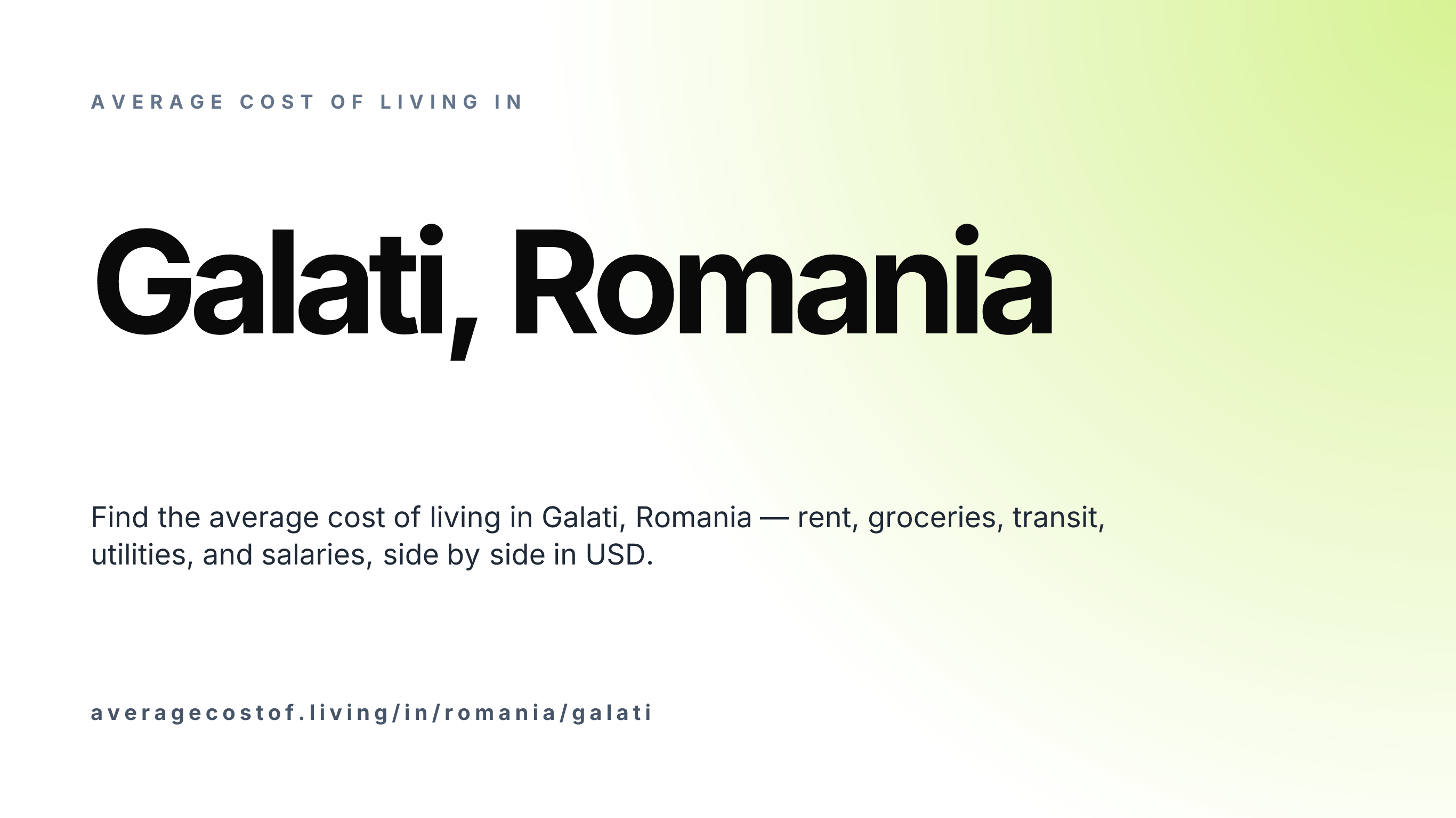 Cost of living in Galati, Romania — monthly rent, food, transport, utilities, and salary breakdown in USD.