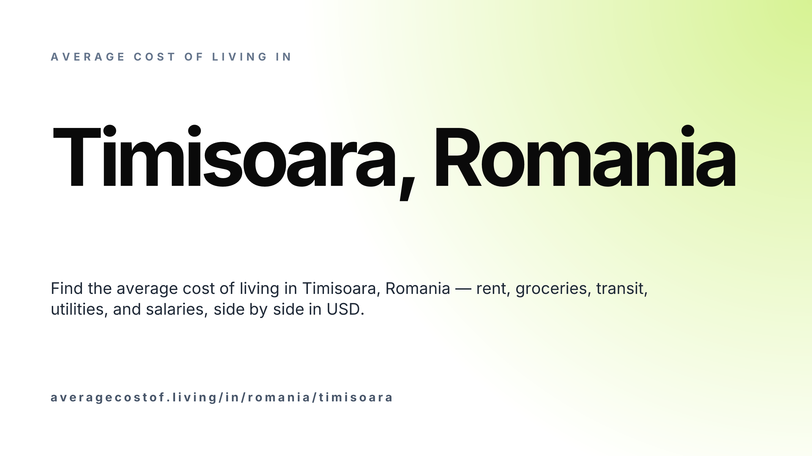 Cost of living in Timisoara, Romania — monthly rent, food, transport, utilities, and salary breakdown in USD.