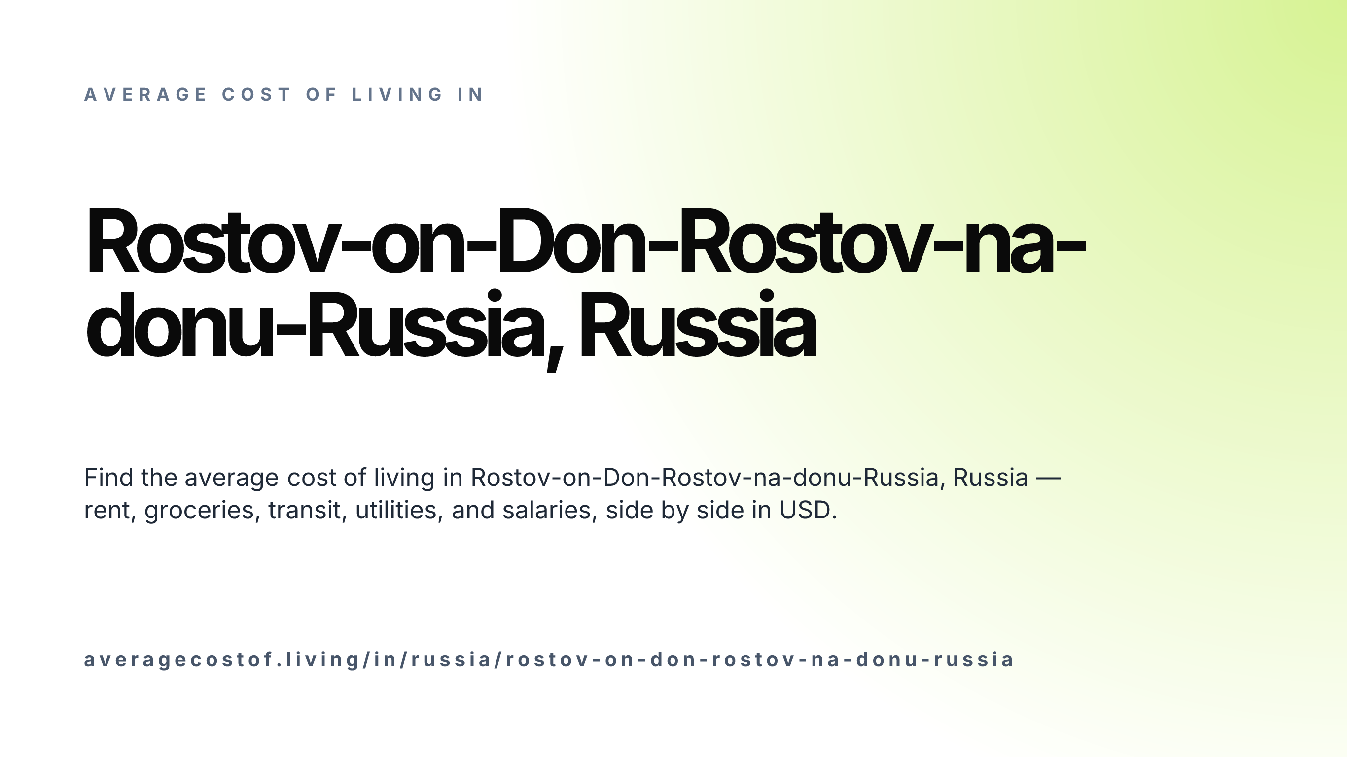 Cost of living in Rostov-on-Don-Rostov-na-donu-Russia, Russia — monthly rent, food, transport, utilities, and salary breakdown in USD.