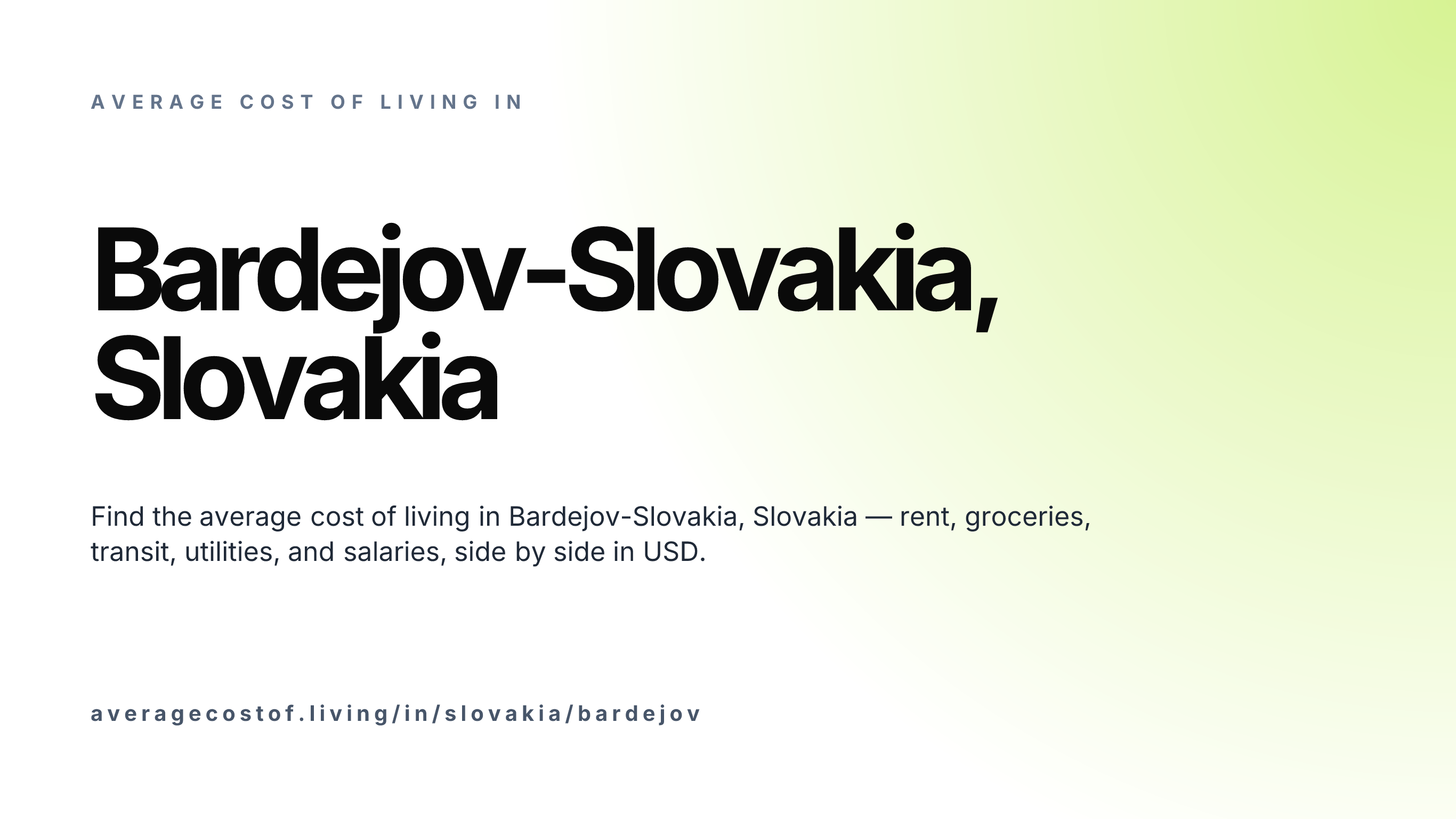 Cost of living in Bardejov-Slovakia, Slovakia — monthly rent, food, transport, utilities, and salary breakdown in USD.