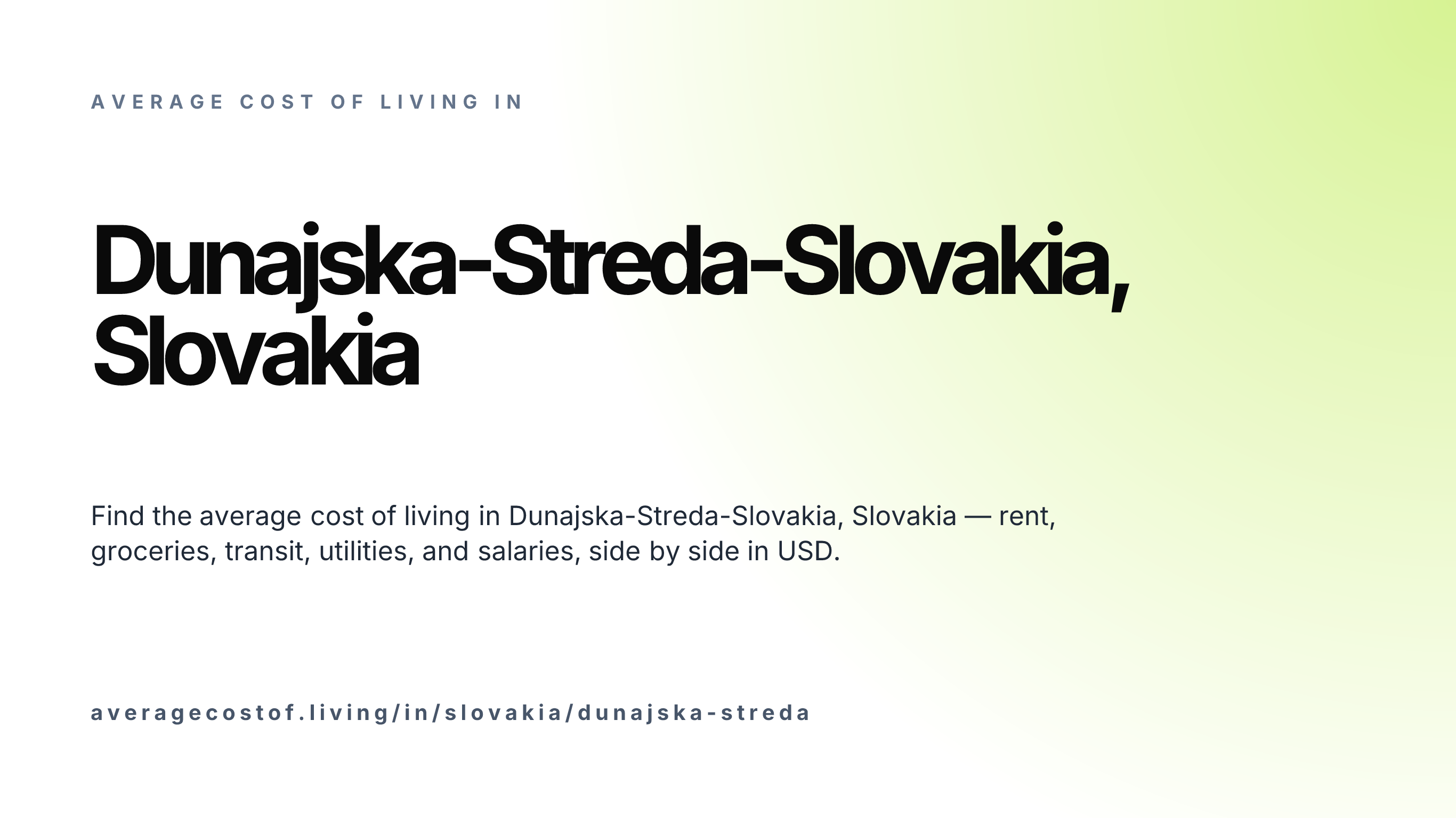 Cost of living in Dunajska-Streda-Slovakia, Slovakia — monthly rent, food, transport, utilities, and salary breakdown in USD.