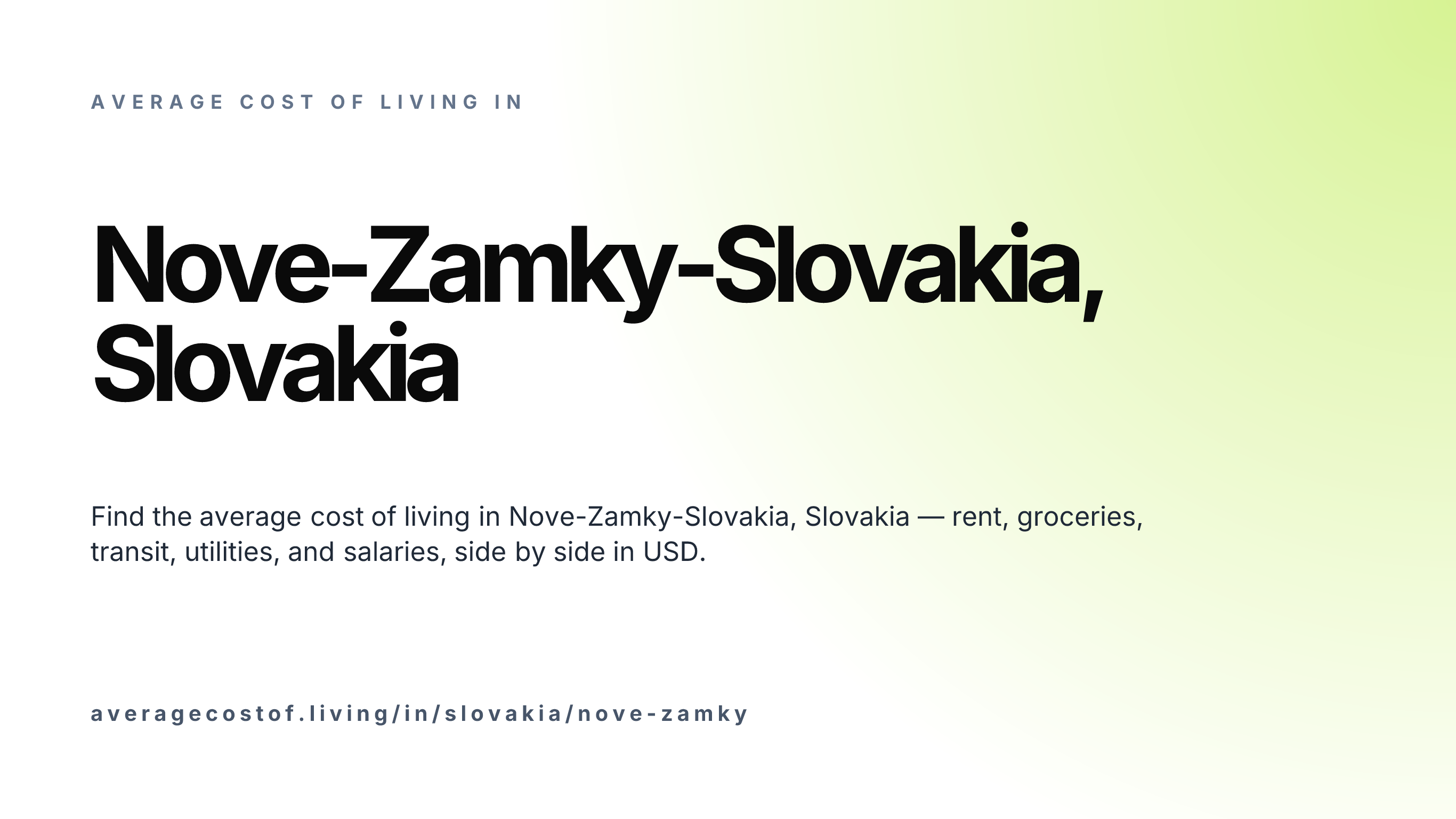 Cost of living in Nove-Zamky-Slovakia, Slovakia — monthly rent, food, transport, utilities, and salary breakdown in USD.