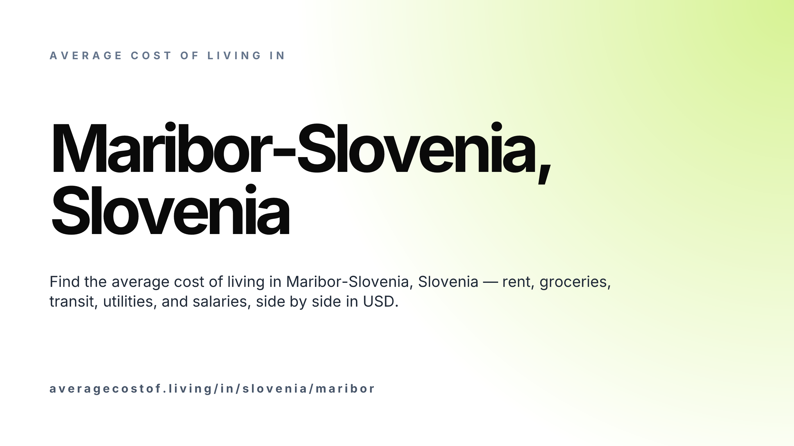 Cost of living in Maribor-Slovenia, Slovenia — monthly rent, food, transport, utilities, and salary breakdown in USD.